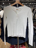 Ifomt Fashion Button Solid O-neck Long SLeeve Tees Women New Simple Basic Cotton Soft Casual Vintage Tops Streetwear Chic Y2K T-shirts