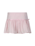 IFOMT Spring Outfits Sweet Y2K Kawaii Pink Bow Pleated Mini Lining Shorts Skirt Women Korean Cute 2000s Clothing