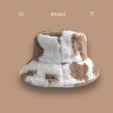 IFOMT Fluffy Cow Plush Bucket Hat