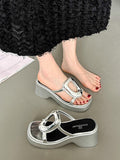IFOMT Hollow Split-Joint Square-Toe Slippers