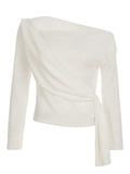 IFOMT Slash Neck Thin Knitted Sweater