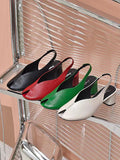 IFOMT Open Toe Solid Color Shoes Pumps Sandals