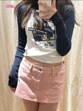 Ifomt Casual Women Blue Denim Mini Skirts Summer Vintage High Waist Pockets A-line Skirts Female Y2k Streetwear Slim Bottoms 2025