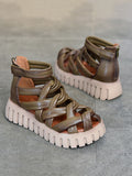 IFOMT Casual Hollow Gladiator Shoes Platform Sandals
