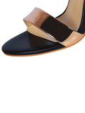 IFOMT Belt Buckle Open Toe Shiny Split-Joint Pumps Sandals Sandals