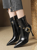 IFOMT Pointed-Toe Split-Joint Boots Pumps