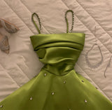 Ifomt Customized Sparkle Spaghetti Ball gown Party Evening Sequin Draped  S Prom Dresse 이브닝드레스 vestidos de ocasión formales платье