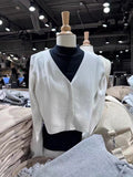 Ifomt Sweet Solid Knitted Women Cardigan V neck Long Sleeve Basic Autumn Winter Clothes Casual Tops Female Vintage Y2K Sweater Jumper