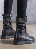 IFOMT Leisure Fashion Solid Leather Martin Boots