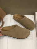 IFOMT Round-Toe Split-Joint Flat Shoes Slippers&Mules