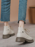 IFOMT Lace-Up Rivet Round-Toe Split-Joint Boots Dr. Martens Boots