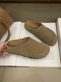 IFOMT Round-Toe Split-Joint Flat Shoes Slippers&Mules