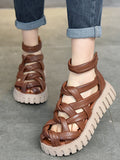 IFOMT Casual Hollow Gladiator Shoes Platform Sandals