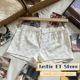 Ifomt Cute Litter Deer Print Homewear Women Shorts Fashion Three Button Tight Casual Summer Shorts 2025 New Slim Y2K Street Trouser