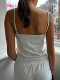 Ifomt 2025 New Style V-neck Lace Love Printed Camisole For Hot Girls Slim Sleeveless Tank Tops Y2K Fashion Bottoming Top Vest