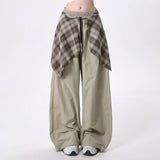 Ifomt Hip Hop Dance Trousers y2k pants cargo Sweatpants with Stylish Skirt Hem Design for Fall Loose Fit streetwear women baggy pants