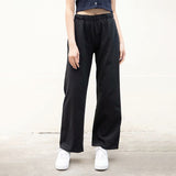 Ifomt Vintage Solid Wide Leg Pants Spring Autumn Elastic Waist Soft Loose Versatile Straight Trousers Femme Simple Casual Pants Chic