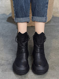 IFOMT Original Irregular Casual Zipper Booties
