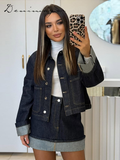 Ifomt Chic Denim Jacket Mini Skirts Set Women Lapel Single Breasted Long Sleeve Coat Slim Short Skirt 2025 Spring Elegant Lady Outfit