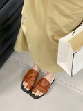 IFOMT Contrast Color Pleated Slippers