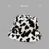 IFOMT Fluffy Cow Plush Bucket Hat