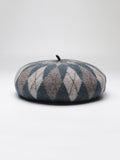IFOMT Vintage Wool Contrast Color Beret Hat