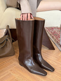 IFOMT Pointed-Toe Split-Joint Boots Pumps