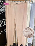 Ifomt Blue Heart Print Chic Wide Leg Pant Cotton 2025 Spring Summer Elastic Waist Loose Casual Women Trouser Sweet Fashion Home Pants