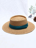IFOMT Leisure Sun-Protection Flat Straw Hat