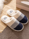IFOMT Indoor Non-Slip Keep Warm Striped Slippers