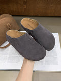 IFOMT Round-Toe Split-Joint Flat Shoes Slippers&Mules