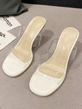 IFOMT Open Toe Transparent Platform Shoes Sandals