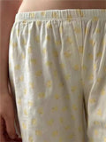 Ifomt Litter Yellow Duck Print Cute Straight Loose Women Trouser Cotton Elastic Wiast Homewear Outwear Casual Summer Pant 2025 New