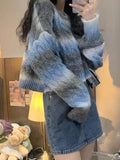 IFOMT Ombre Cable Knit Short Sweater