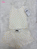 Ifomt Yellow Duck Embroidery Cute Tees Camis Tank + Cartoon Chic Shorts Two Piece Set For Women Homewear Y2K Casual Summer Female Suit