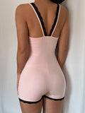 IFOMT Spring Outfits Sweet Lace Trim Patchwork Camisole Playsuit Women Sleeveless Skinny Cute Bow Fashion Trendy New Rompers