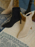 IFOMT Pointed-Toe Split-Joint Zipper Boots Sock Boots
