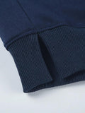 IFOMT Basic Solid Color Loose Fit Crew Neck Sweatshirt