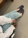IFOMT Round-Toe Split-Joint Flat Shoes Slippers&Mules
