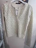 Ifomt Green Floral Waffle Long Sleeve T-Shirt Women Buttons Round Neck Cotton Slim Tee Top Vintage Cute Preppy Style Y2K T Shirt New
