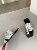 IFOMT Contrast Color Pleated Slippers
