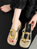 IFOMT Hollow Split-Joint Square-Toe Slippers