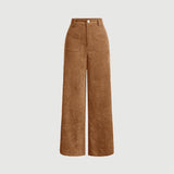 Ifomt Women's Pants All Season Casual Retro Vintage Pocket  Natural Waist  Full Length Suitable for all occasions Pants