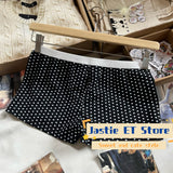 Ifomt Black Heart Print Cute Homewear Shorts Women 2025 New Elastic Waist Tight Summer Shorts Casual Vintage Sleepwear Trouser Cotton
