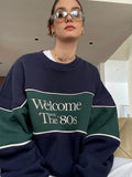 IFOMT 80's Print Loose Sweatshirt