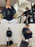 IFOMT 80's Print Loose Sweatshirt