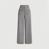 Ifomt Women's Pants All Season Casual Retro Vintage Pocket  Natural Waist  Full Length Suitable for all occasions Pants
