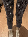 IFOMT Sparkly Crystal Pants Women Leggings Autumn Winter High Waist Elastic Bodycon Long Penci Pant Streetwear Y2K Pants TightsChristmas Gifts