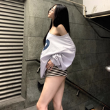 IFOMT Y2K Printed Hoodies Women Sexy Off Shoulder Loose Oversized Tops Female Casual Hoody Chic Korean Autumn Sweatshirts