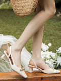 IFOMT Split-Joint Square-Toe Sandals Sling Shoes
